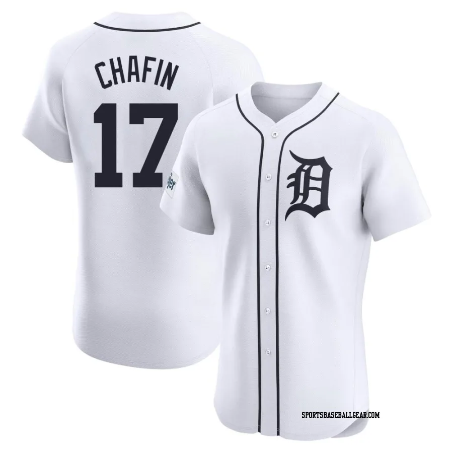 Andrew Chafin Men's Detroit Tigers White Elite Home Patch Jersey