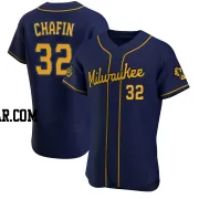 Andrew Chafin Men's Milwaukee Brewers Navy Authentic Alternate Jersey