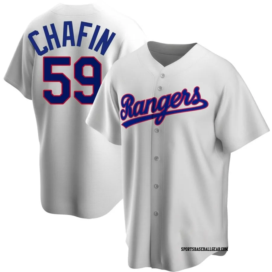 Andrew Chafin Men's Texas Rangers White Replica Home Cooperstown Collection Jersey