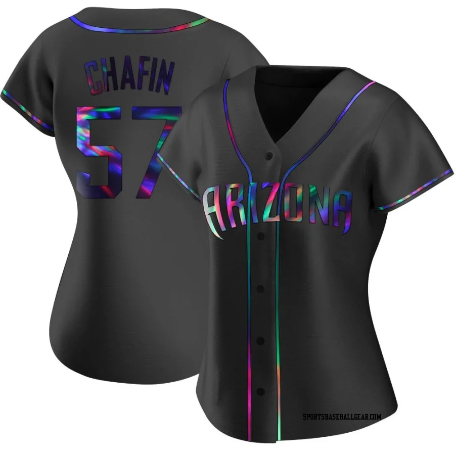 Andrew Chafin Women's Arizona Diamondbacks Black Holographic Replica Alternate Jersey