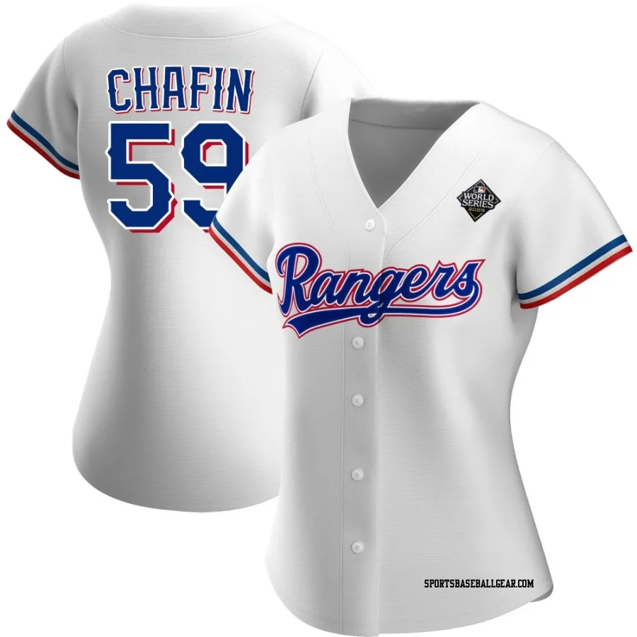 Andrew Chafin Women's Texas Rangers White Replica Home 2023 World Series Jersey