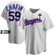 Andrew Chafin Youth Texas Rangers White Replica Home Cooperstown Collection 2023 World Series Jersey