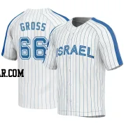 Andrew Gross Men's Israel Baseball White Replica 2023 World Baseball Classic Jersey