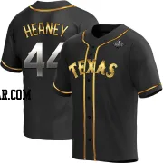 Andrew Heaney Men's Texas Rangers Black Golden Replica Alternate 2023 World Series Jersey