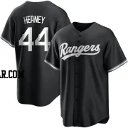 Andrew Heaney Men's Texas Rangers Black/White Replica Jersey