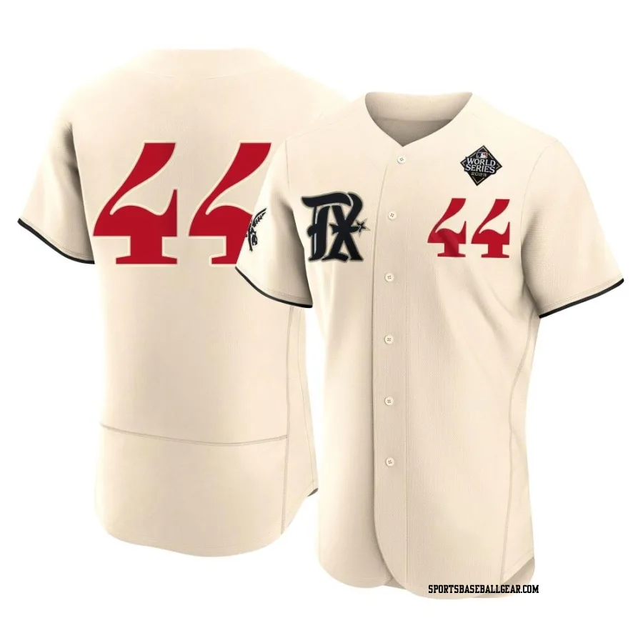 Andrew Heaney Men's Texas Rangers Cream Authentic 2023 City Connect 2023 World Series Jersey