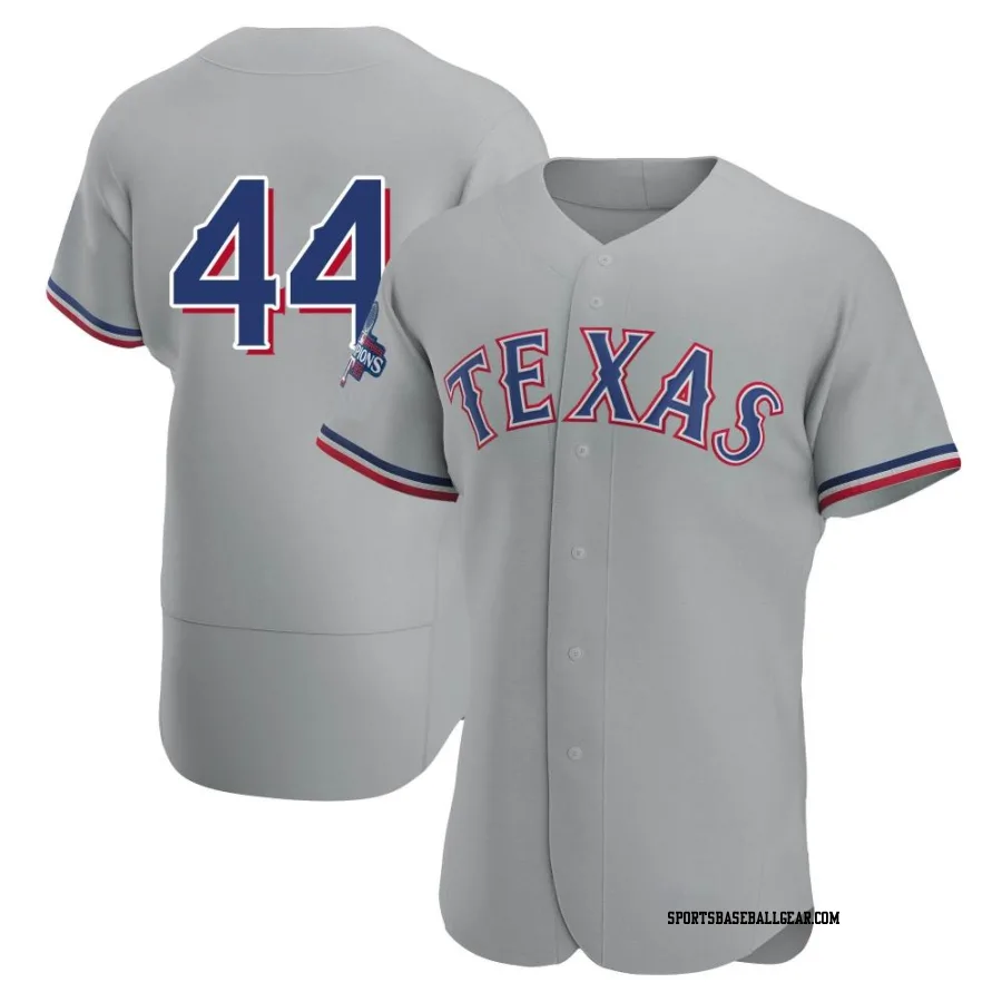 Andrew Heaney Men's Texas Rangers Gray Authentic Road 2023 World Series Champions Jersey