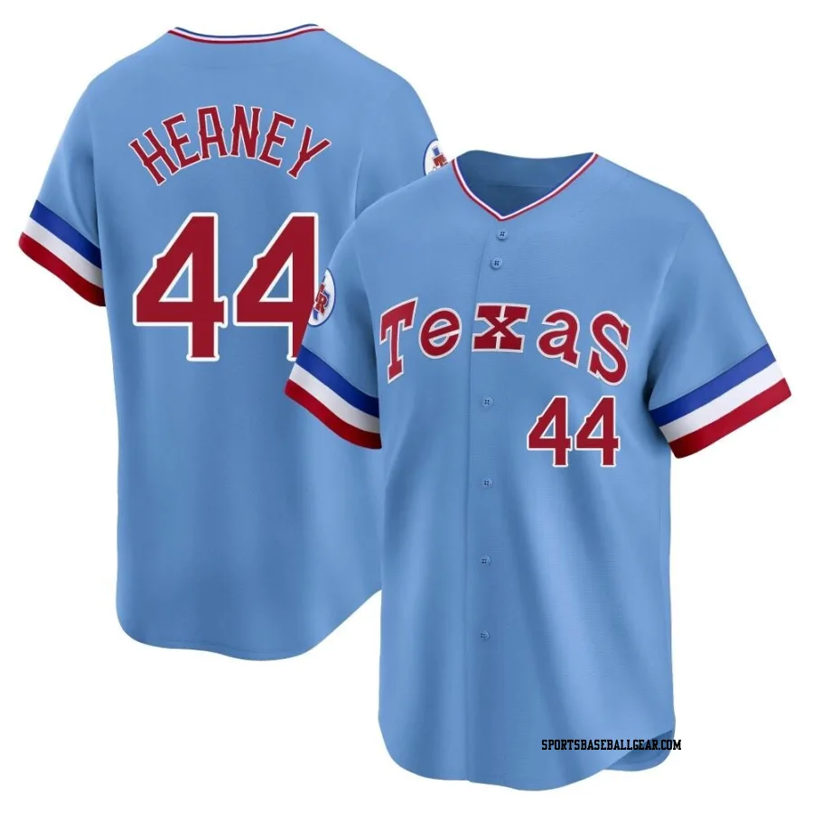 Andrew Heaney Men's Texas Rangers Light Blue Limited Cooperstown Collection Jersey