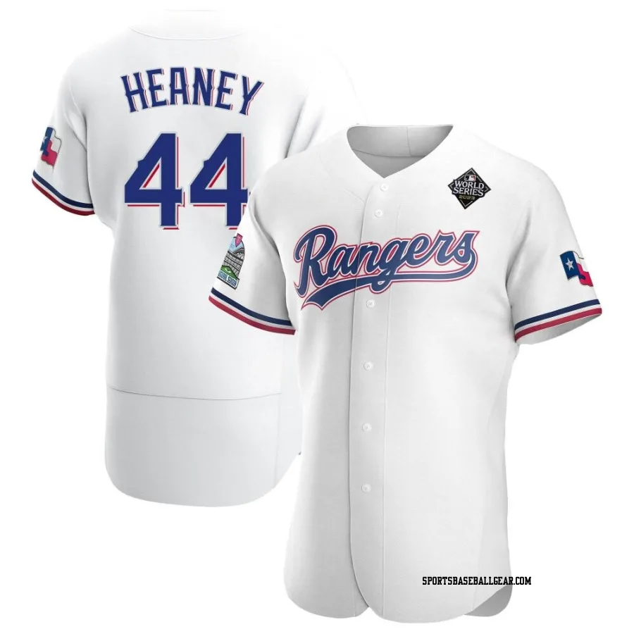 Andrew Heaney Men's Texas Rangers White Authentic Home 2023 World Series Jersey