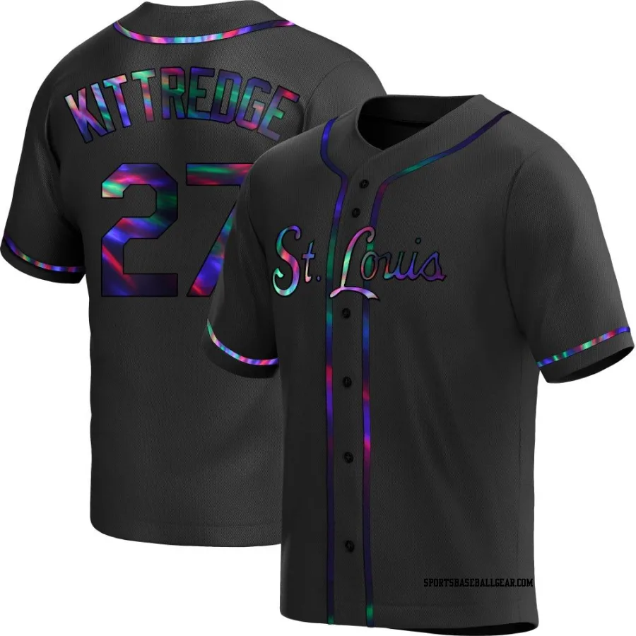 Andrew Kittredge Men's St. Louis Cardinals Black Holographic Replica Alternate Jersey