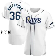 Andrew Kittredge Men's Tampa Bay Rays White Authentic Home Jersey