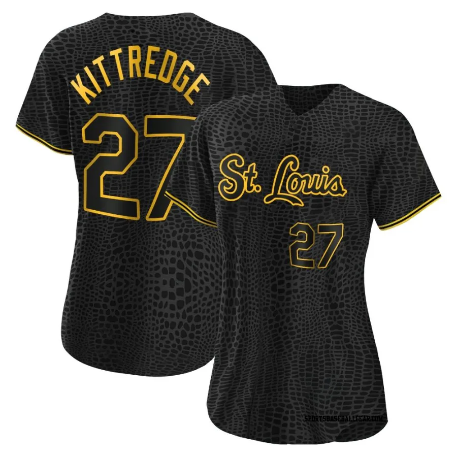 Andrew Kittredge Women's St. Louis Cardinals Black Authentic Snake Skin City Jersey