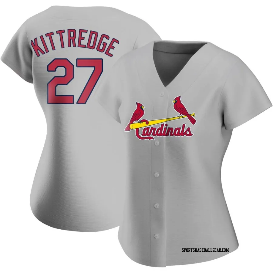 Andrew Kittredge Women's St. Louis Cardinals Gray Authentic Road Jersey