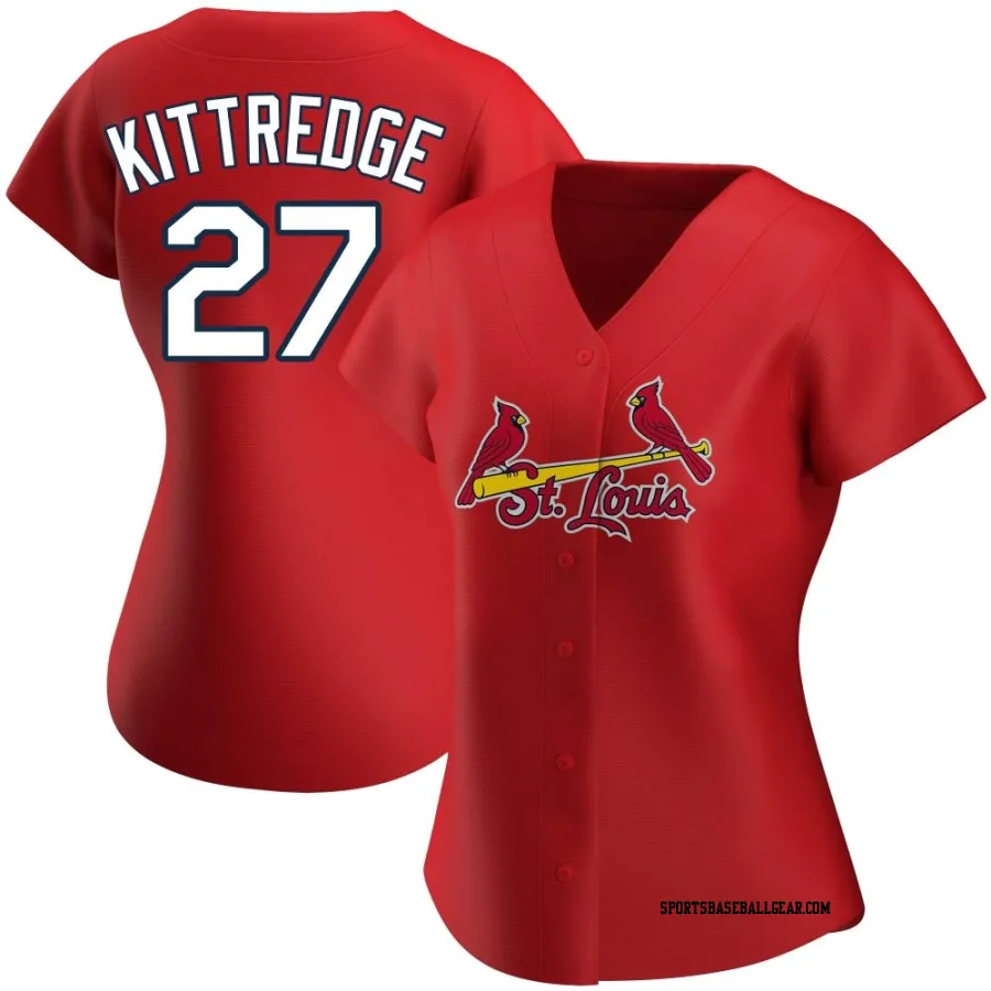 Andrew Kittredge Women's St. Louis Cardinals Red Authentic Alternate Jersey