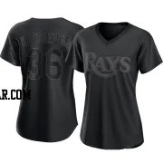 Andrew Kittredge Women's Tampa Bay Rays Black Authentic Pitch Fashion Jersey