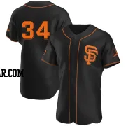 Andrew Knapp Men's San Francisco Giants Black Authentic Alternate Jersey