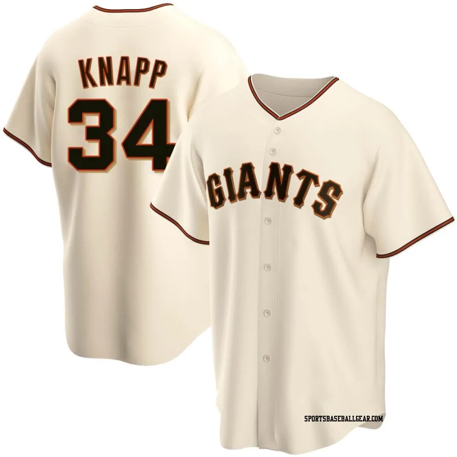 Andrew Knapp Men's San Francisco Giants Cream Replica Home Jersey