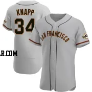 Andrew Knapp Men's San Francisco Giants Gray Authentic Road Jersey