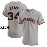 Andrew Knapp Men's San Francisco Giants Gray Elite Road Jersey