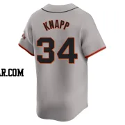 Andrew Knapp Men's San Francisco Giants Gray Limited Away Jersey