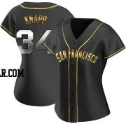 Andrew Knapp Women's San Francisco Giants Black Golden Replica Alternate Jersey