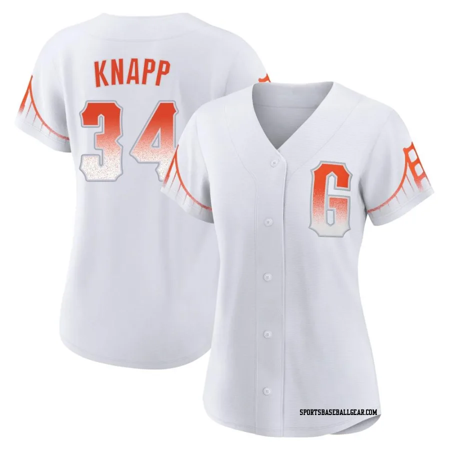 Andrew Knapp Women's San Francisco Giants White Authentic 2021 City Connect Jersey