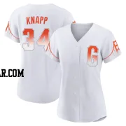 Andrew Knapp Women's San Francisco Giants White Replica 2021 City Connect Jersey