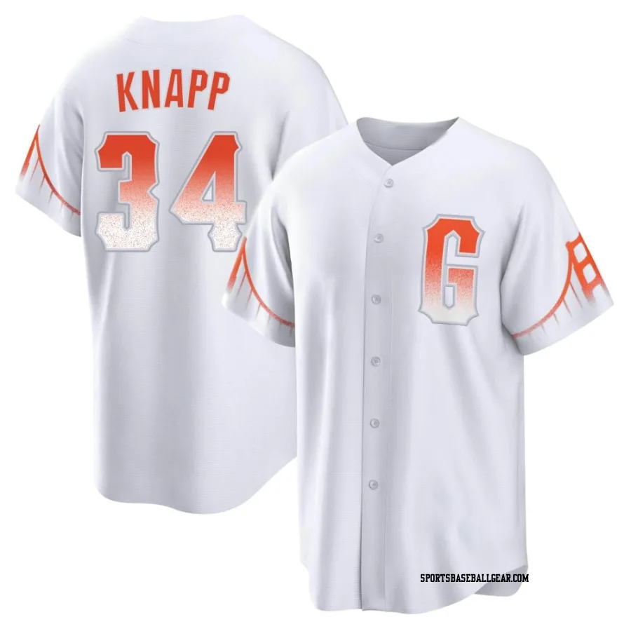 Andrew Knapp Youth San Francisco Giants White Replica 2021 City Connect Jersey