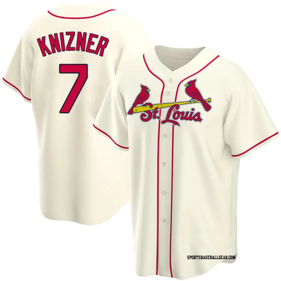 Andrew Knizner Men's St. Louis Cardinals Cream Replica Alternate Jersey