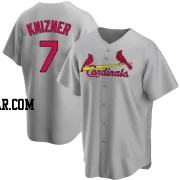 Andrew Knizner Men's St. Louis Cardinals Gray Replica Road Jersey