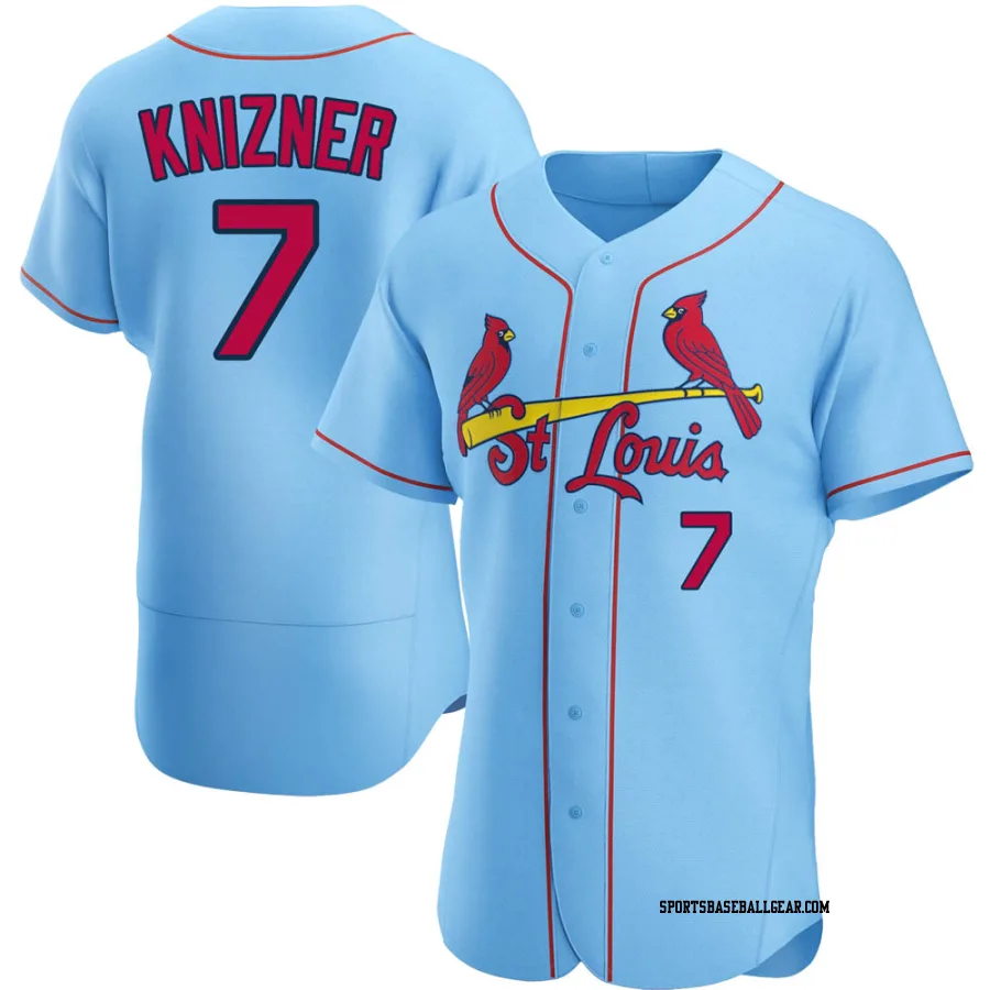 Andrew Knizner Men's St. Louis Cardinals Light Blue Authentic Alternate Jersey