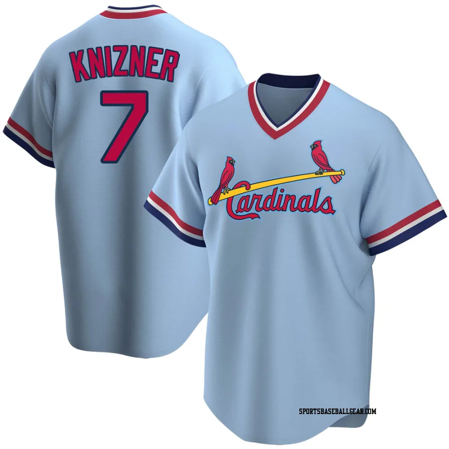 Andrew Knizner Men's St. Louis Cardinals Light Blue Replica Road Cooperstown Collection Jersey