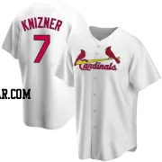 Andrew Knizner Men's St. Louis Cardinals White Replica Home Jersey