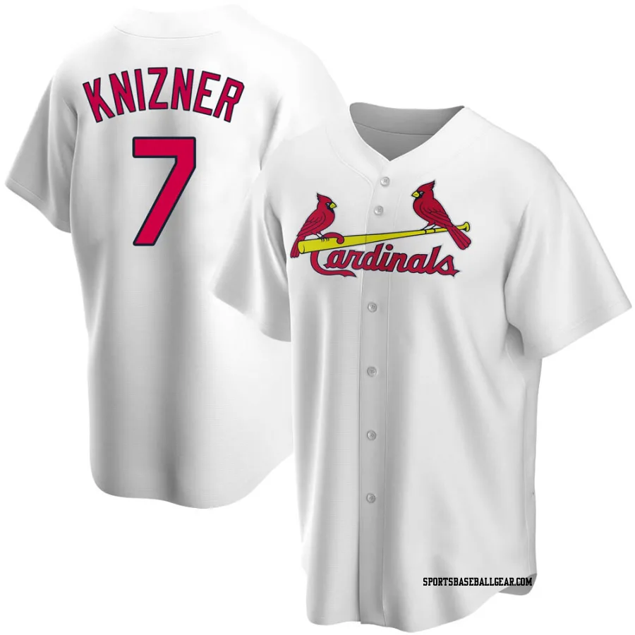 Andrew Knizner Men's St. Louis Cardinals White Replica Home Jersey