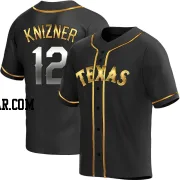 Andrew Knizner Men's Texas Rangers Black Golden Replica Alternate Jersey