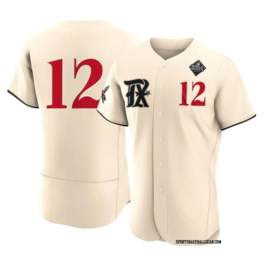 Andrew Knizner Men's Texas Rangers Cream Authentic 2023 City Connect 2023 World Series Jersey