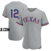 Andrew Knizner Men's Texas Rangers Gray Authentic Road 2023 World Series Champions Jersey