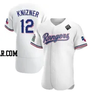 Andrew Knizner Men's Texas Rangers White Authentic Home 2023 World Series Jersey