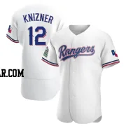 Andrew Knizner Men's Texas Rangers White Authentic Home Jersey