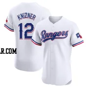 Andrew Knizner Men's Texas Rangers White Elite Home Jersey