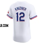 Andrew Knizner Men's Texas Rangers White Elite Home Jersey