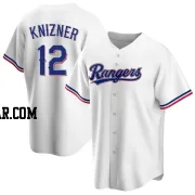 Andrew Knizner Men's Texas Rangers White Replica Home Jersey