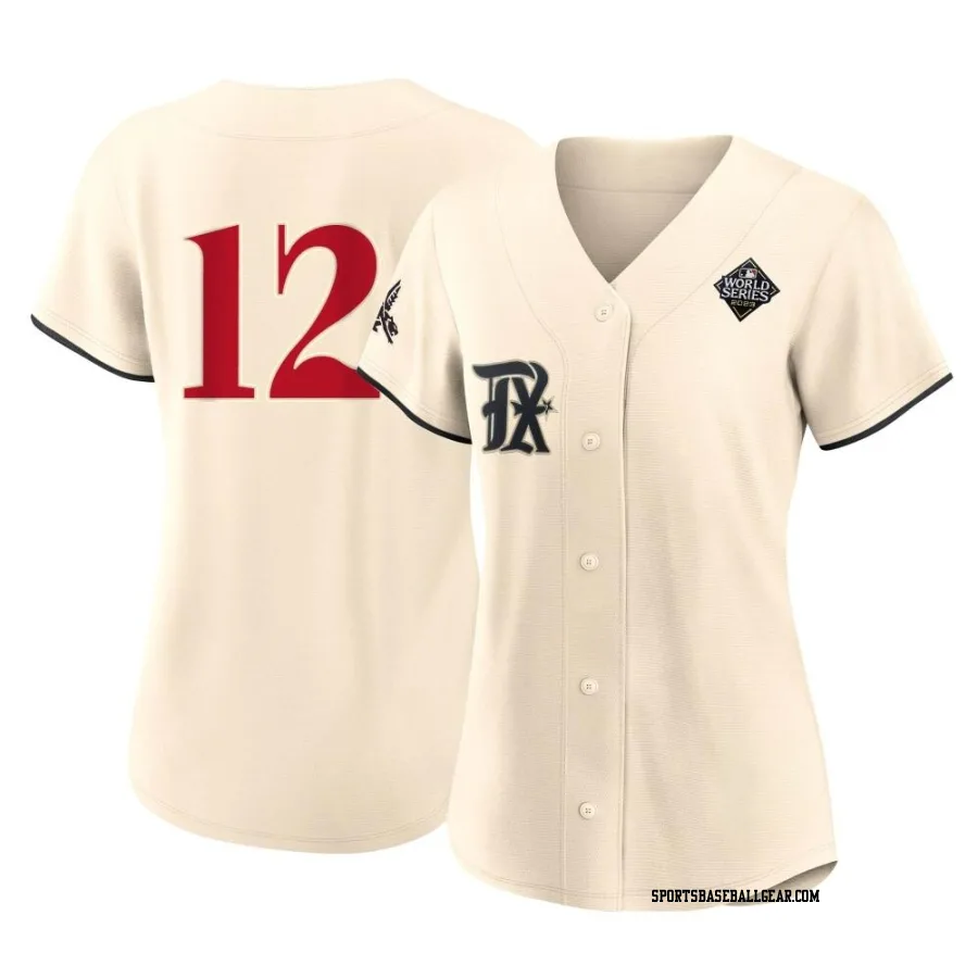 Andrew Knizner Women's Texas Rangers Cream Replica 2023 City Connect 2023 World Series Jersey