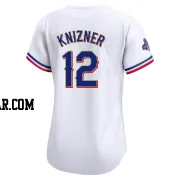 Andrew Knizner Women's Texas Rangers Gold Limited White 2024 Collection Jersey