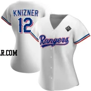 Andrew Knizner Women's Texas Rangers White Authentic Home 2023 World Series Jersey