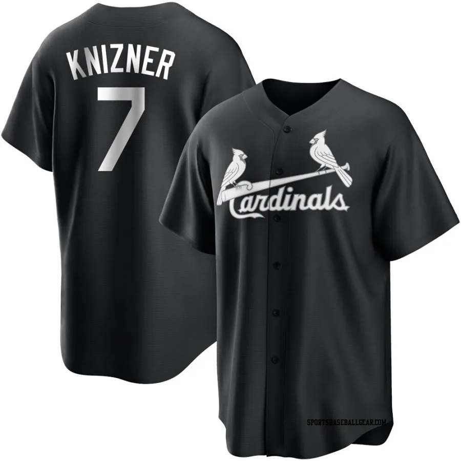 Andrew Knizner Youth St. Louis Cardinals Black/White Replica Jersey