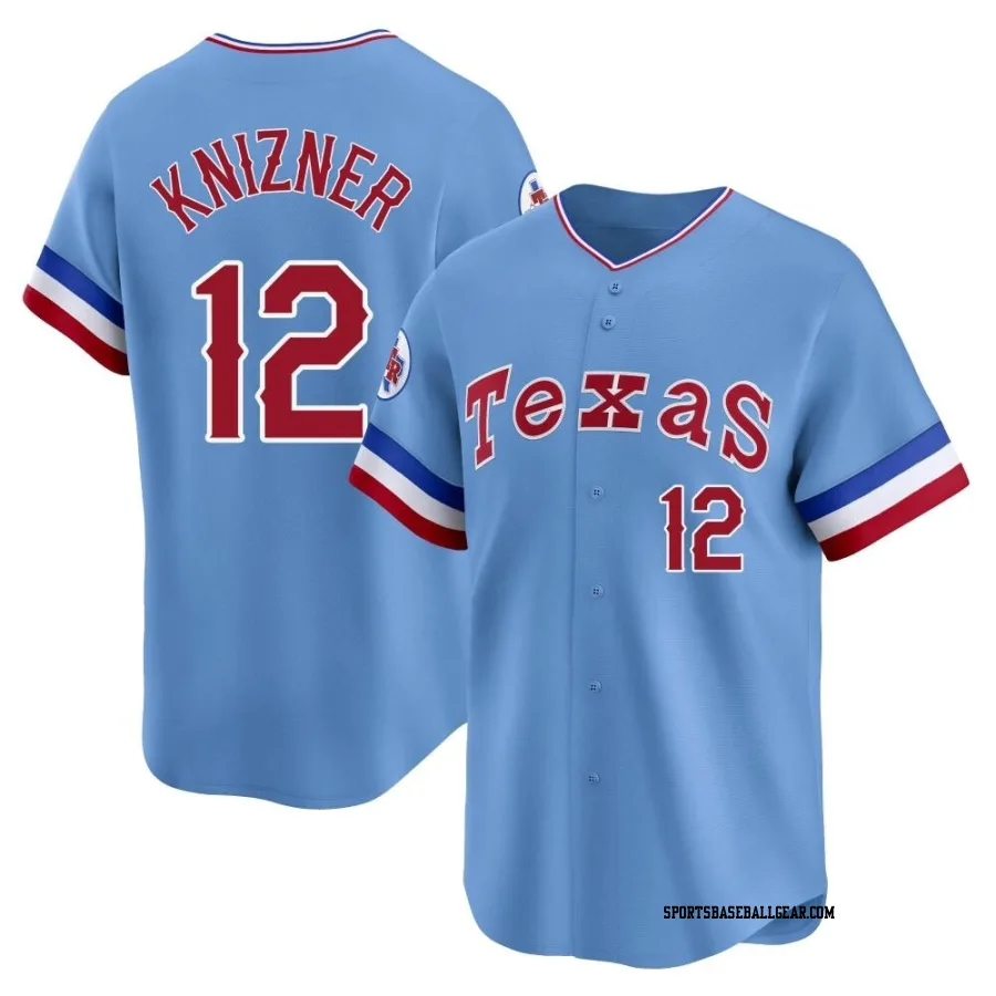 Andrew Knizner Youth Texas Rangers Light Blue Limited Cooperstown Collection Jersey