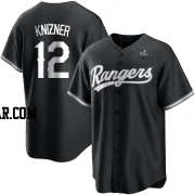 Andrew Knizner Youth Texas Rangers White Replica Black 2023 World Series Jersey