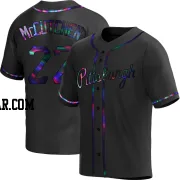 Andrew McCutchen Men's Pittsburgh Pirates Black Holographic Replica Alternate Jersey