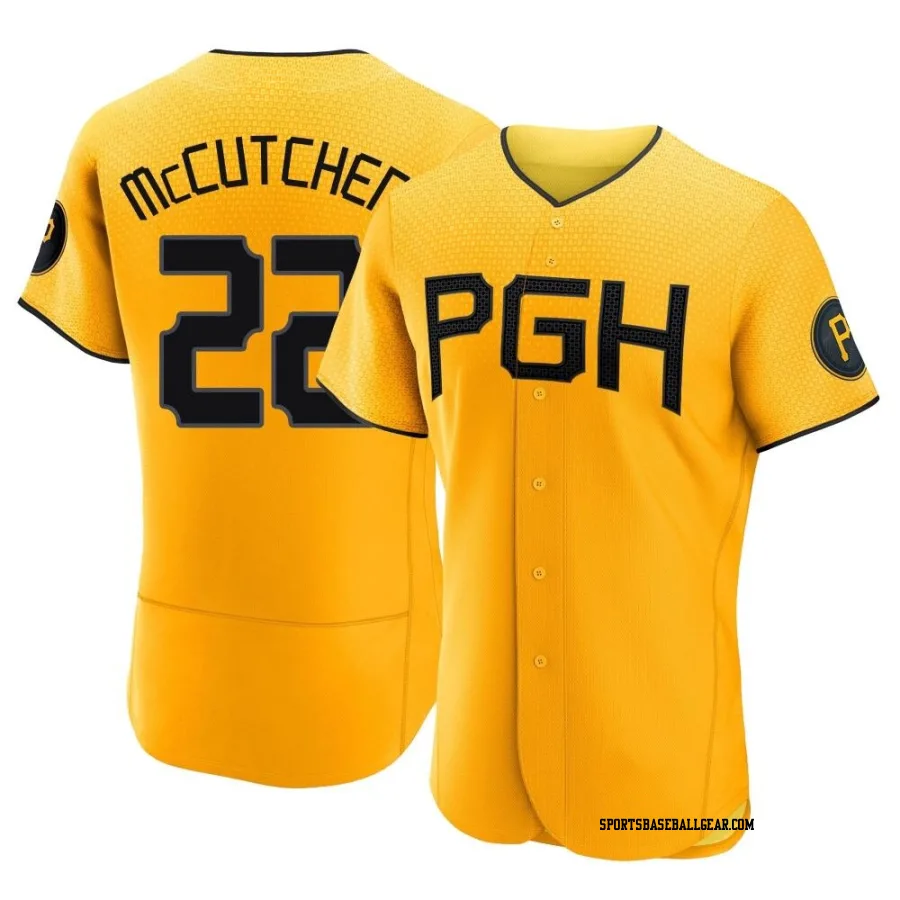 Andrew McCutchen Men's Pittsburgh Pirates Gold Authentic 2023 City Connect Jersey